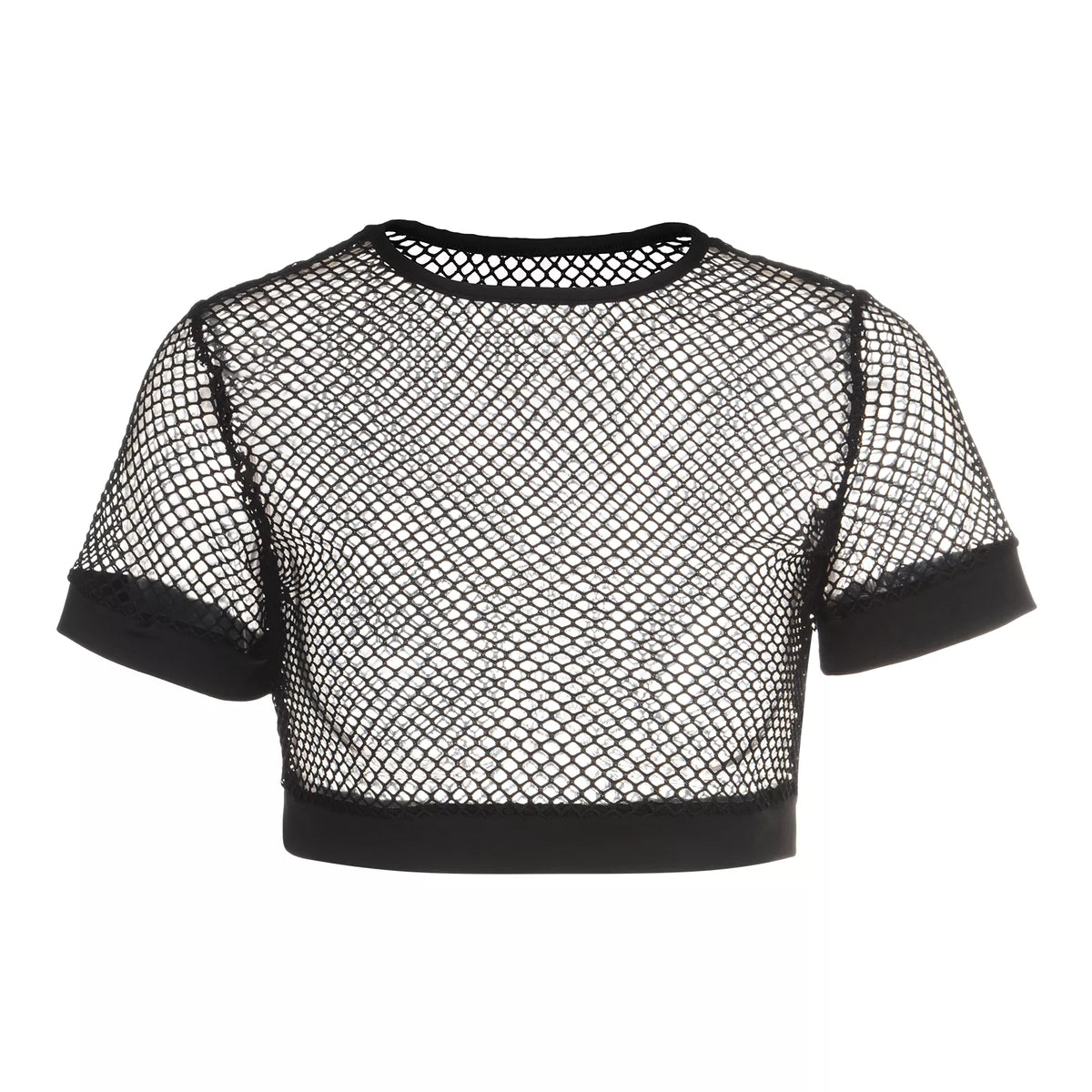 Netzoberteil Crop Top kurzarm