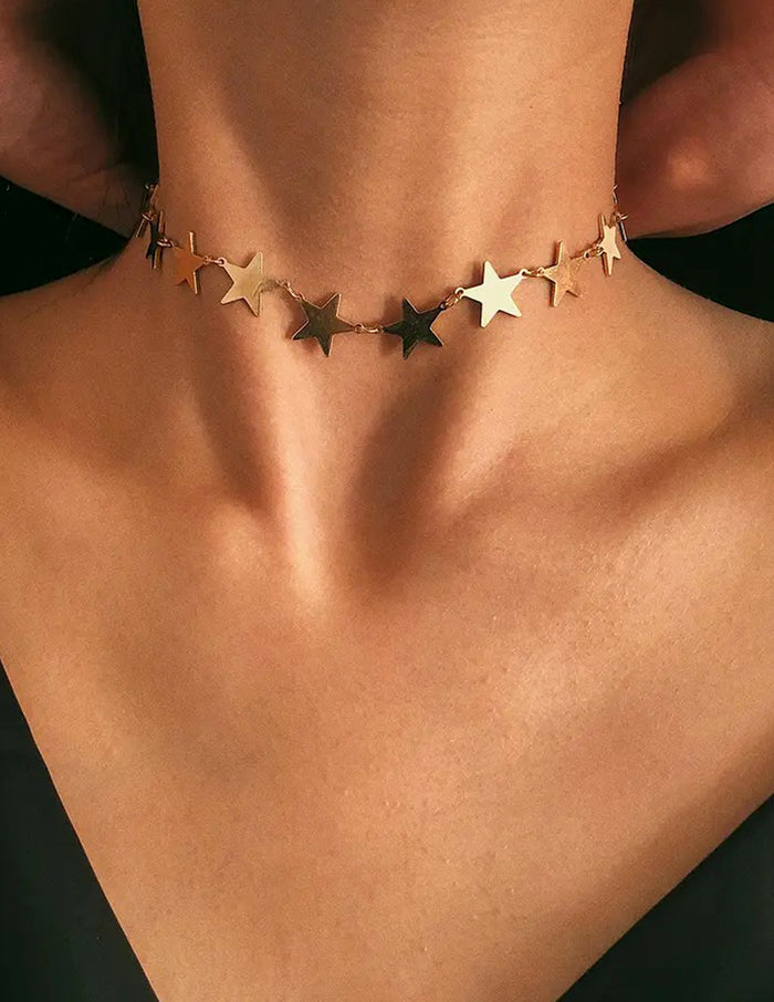 Choker gold mit Sternen