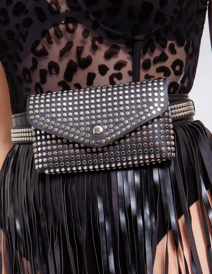 Bauchtasche schwarz mit Gürtel