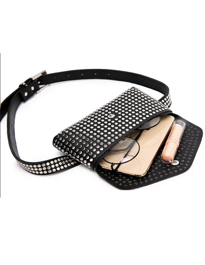 Bauchtasche schwarz mit Gürtel