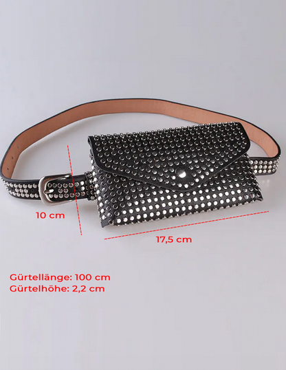 Bauchtasche schwarz mit Gürtel