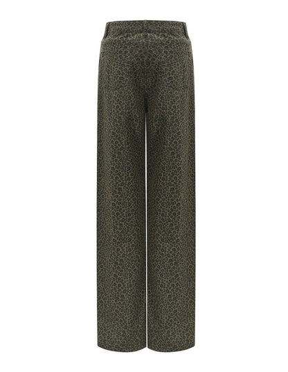 Jeans mit Leopardenprint