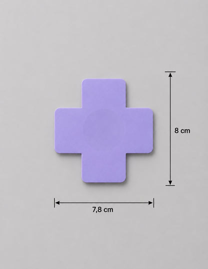 Nippel Cover Kreuz schwarz oder lila