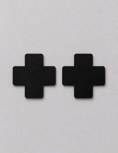 Nippel Cover Kreuz schwarz oder lila