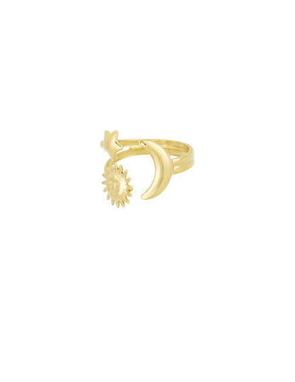 Festival Ring „Sun, Moon & Magic“ – Goldfarben