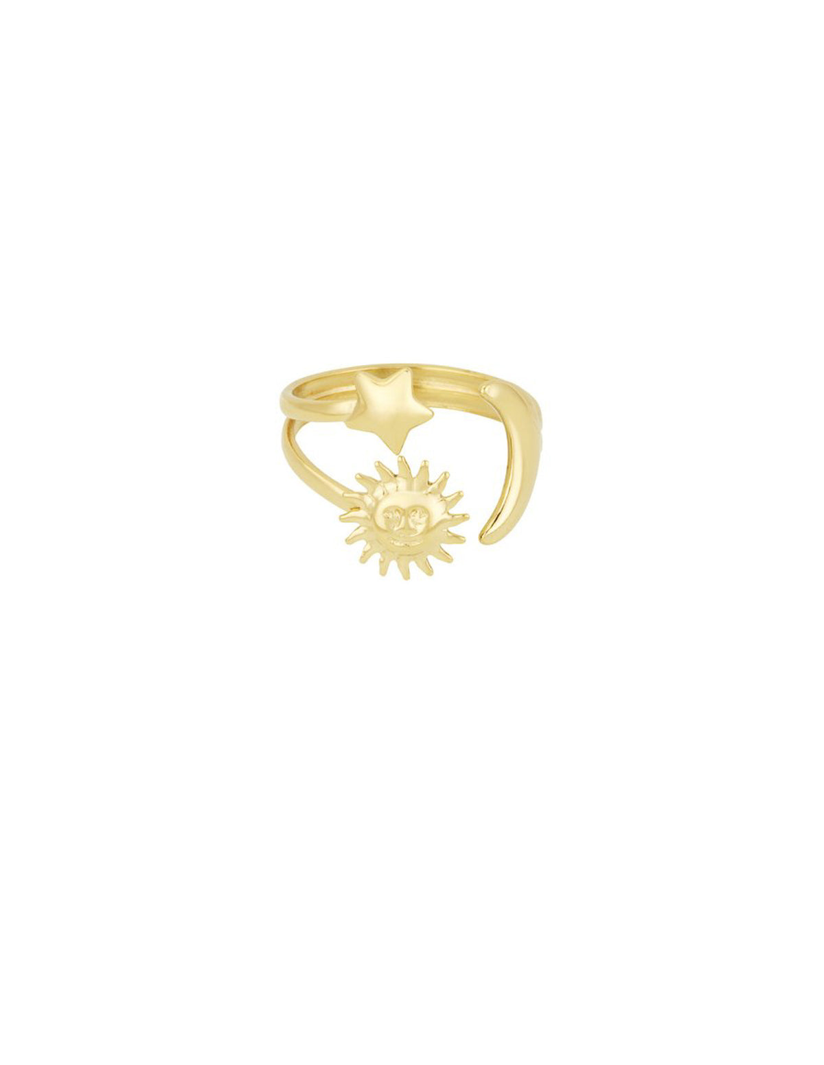 Festival Ring „Sun, Moon & Magic“ – Goldfarben