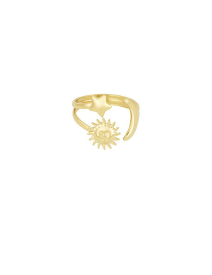 Festival Ring „Sun, Moon & Magic“ – Goldfarben