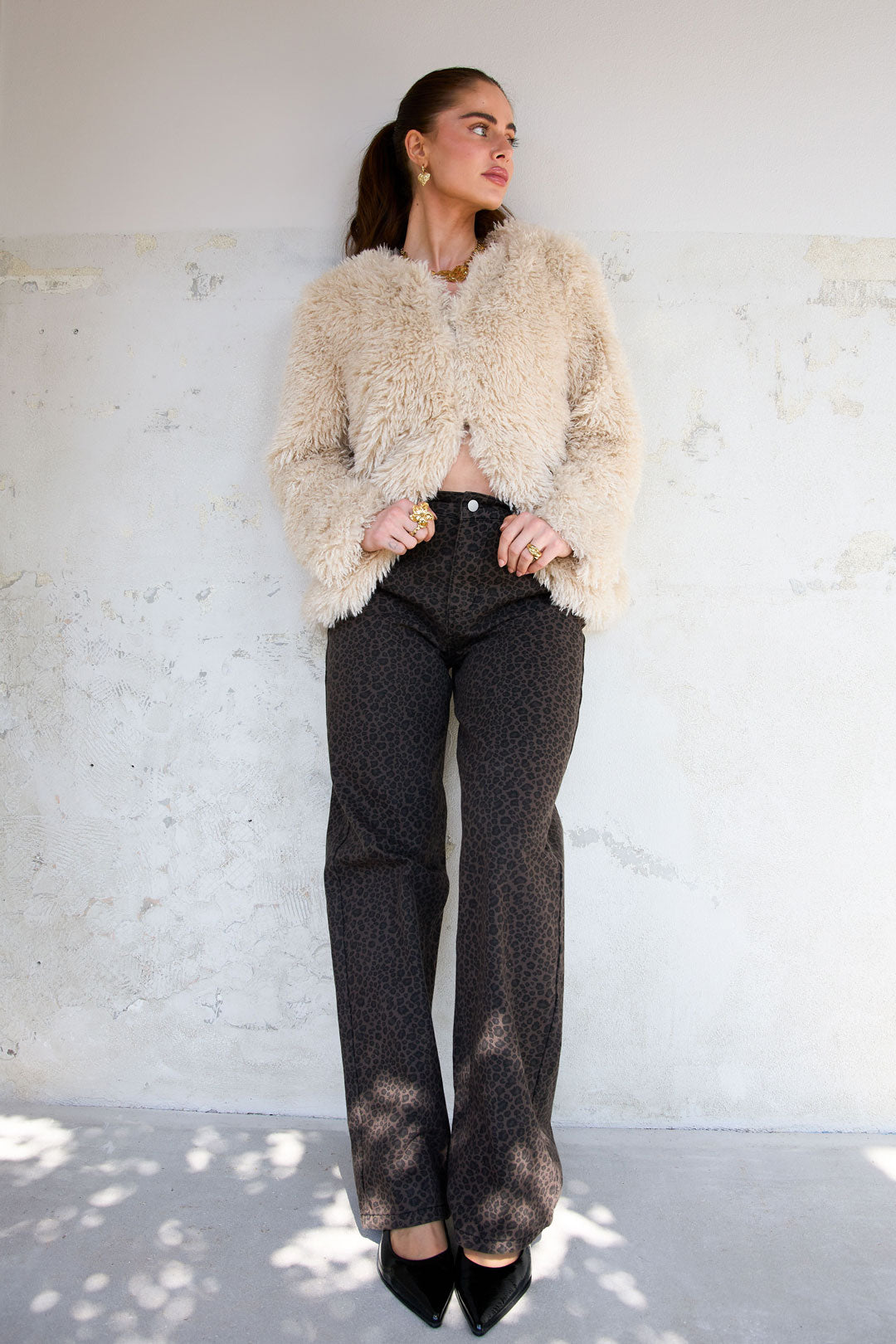 Jeans Leopardenmuster Mila