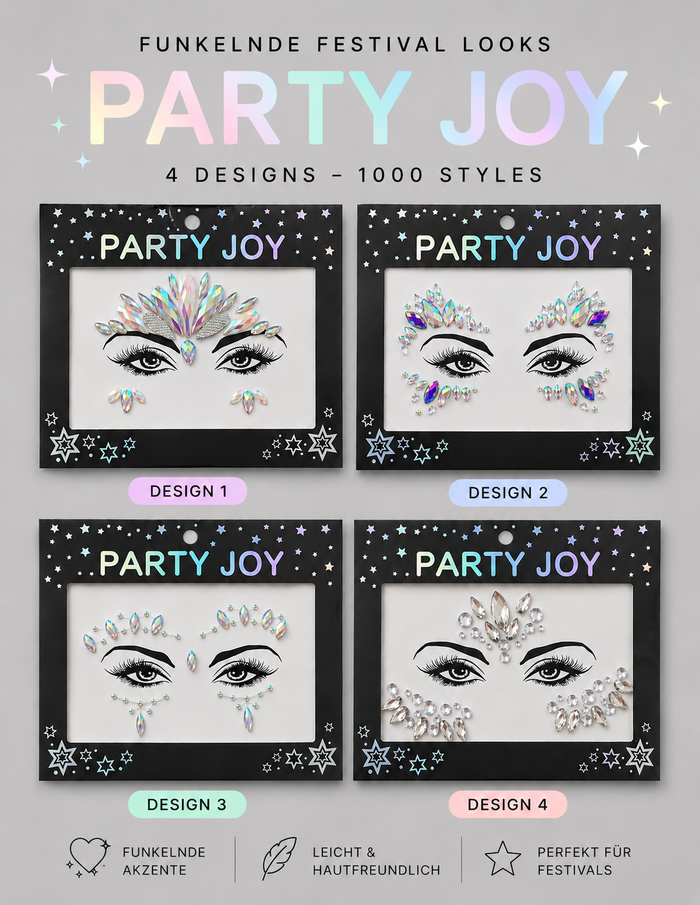 Festival Face Jewels – Selbstklebende Glitzersteine