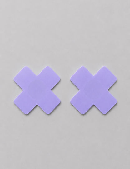 Nippel Cover Kreuz schwarz oder lila