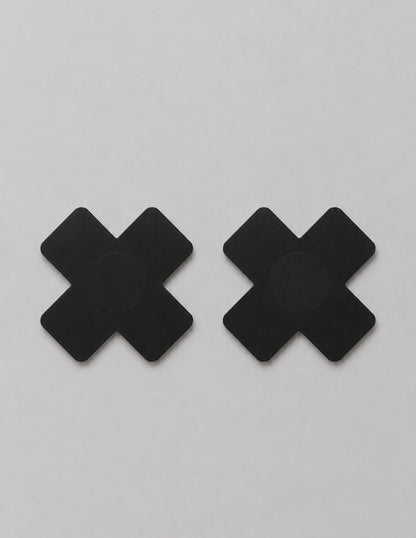 Nippel Cover Kreuz schwarz oder lila