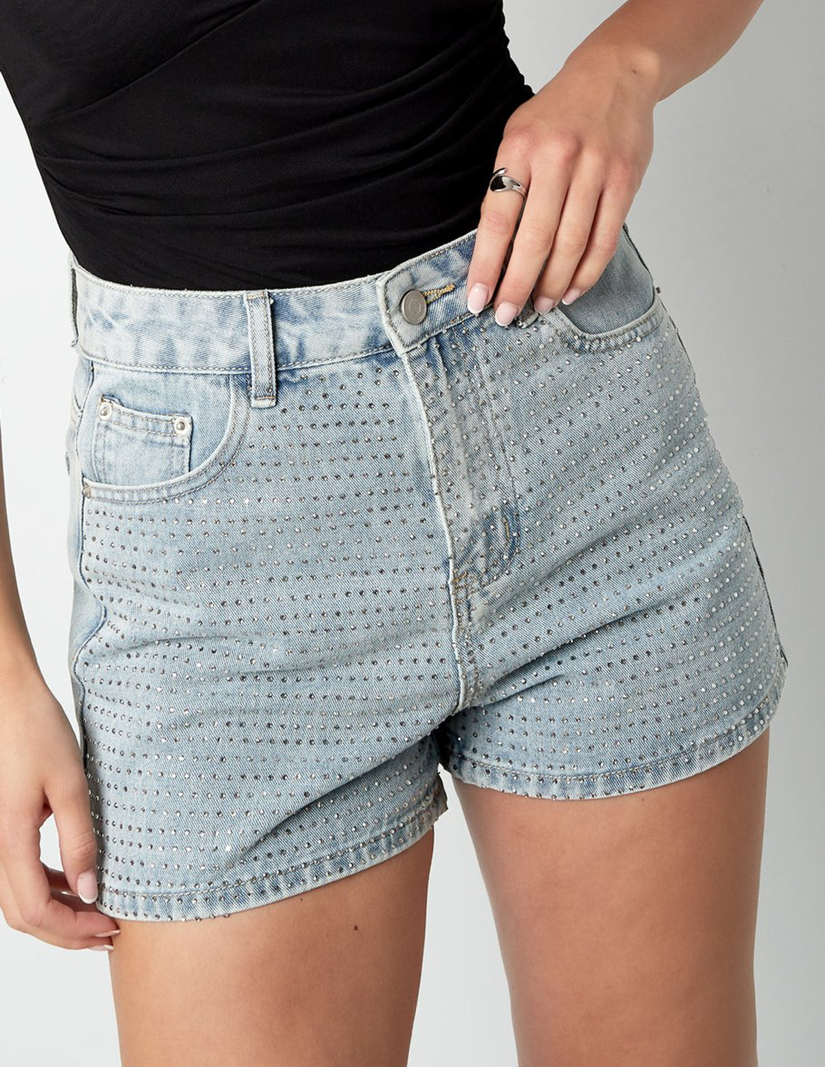 Festival Jeans Shorts mit Strass
